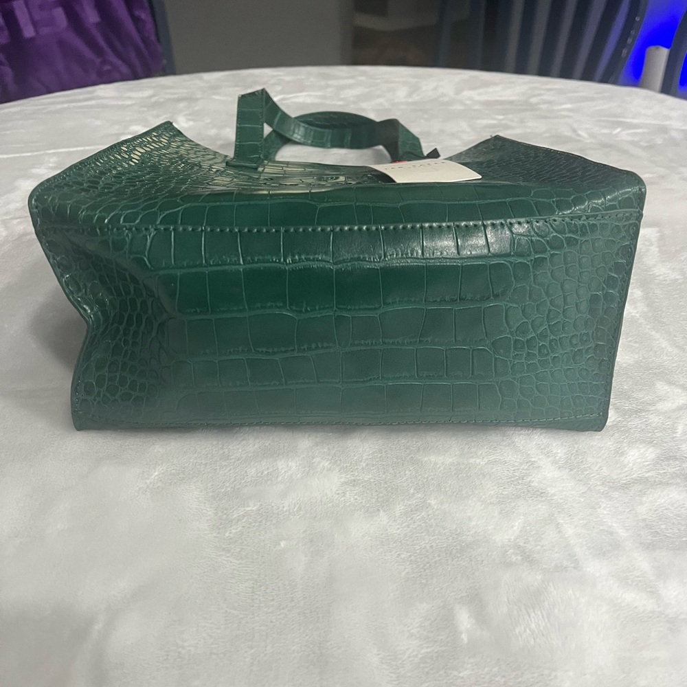 Ted Baker Green Croc-Embossed Tote - Picture 3 of 4